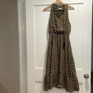 THML Hunter Green Midi Dress